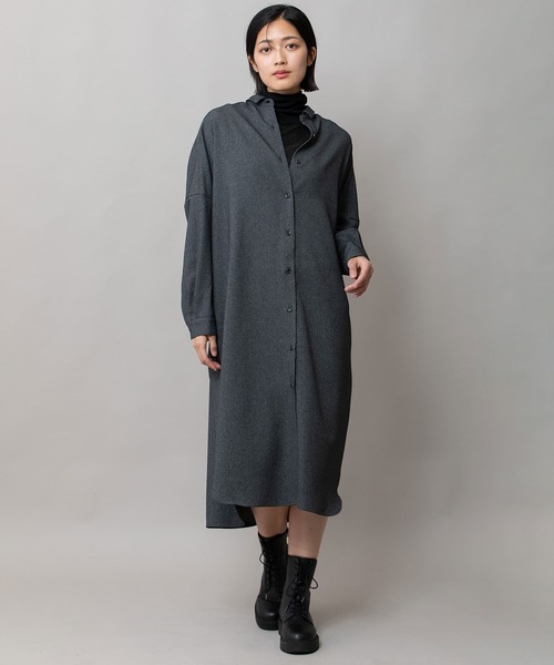 Munich（ミューニック）の「メランジツイルワイドシャツワンピース