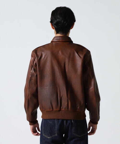 AVIREX（アヴィレックス）の「CUSTOM＆PAINTED A-2 / カスタム アンド ペインテッド A-2 / AVIREX / アヴィレックス（ブルゾン・メンズ・ブラック/ブラウン・2XL/L/M/XL）」の6枚目の写真