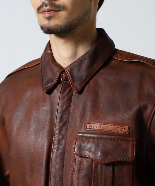 AVIREX（アヴィレックス）の「CUSTOM＆PAINTED A-2 / カスタム アンド ペインテッド A-2 / AVIREX / アヴィレックス（ブルゾン・メンズ・ブラック/ブラウン・2XL/L/M/XL）」の5枚目の写真