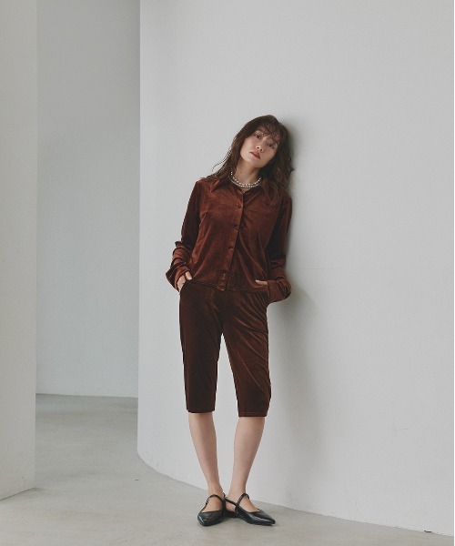 ベロア カプリパンツ（その他パンツ）｜ad thie（アドティエ）の