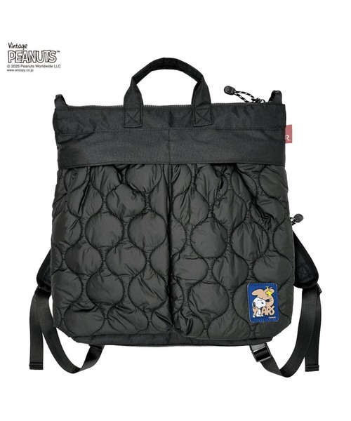 ROOTOTE（ルートート）の「【PEANUTSコミック誕生75周年記念商品】ルートート / IP.セオルー.パフ.Peanuts-0R（バックパック/リュック・レディース・カーキ/ブラック・FREE）」の3枚目の写真