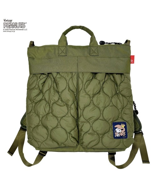 ROOTOTE（ルートート）の「【PEANUTSコミック誕生75周年記念商品】ルートート / IP.セオルー.パフ.Peanuts-0R（バックパック/リュック・レディース・カーキ/ブラック・FREE）」の4枚目の写真