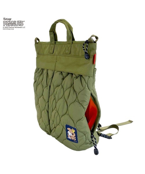 ROOTOTE（ルートート）の「【PEANUTSコミック誕生75周年記念商品】ルートート / IP.セオルー.パフ.Peanuts-0R（バックパック/リュック・レディース・カーキ/ブラック・FREE）」の10枚目の写真