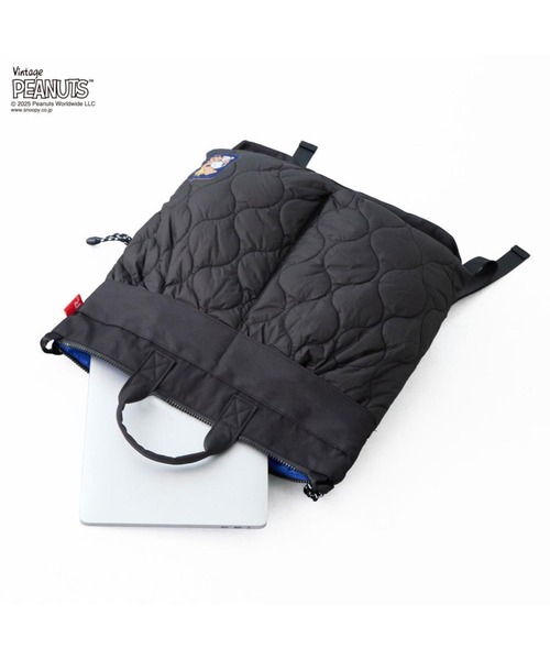 ROOTOTE（ルートート）の「【PEANUTSコミック誕生75周年記念商品】ルートート / IP.セオルー.パフ.Peanuts-0R（バックパック/リュック・レディース・カーキ/ブラック・FREE）」の13枚目の写真
