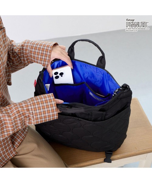 ROOTOTE（ルートート）の「【PEANUTSコミック誕生75周年記念商品】ルートート / IP.セオルー.パフ.Peanuts-0R（バックパック/リュック・レディース・カーキ/ブラック・FREE）」の19枚目の写真