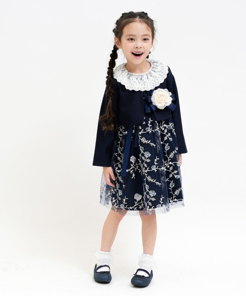 4点セット】レースフォーマルワンピース（スーツセット）｜RIO（リオ