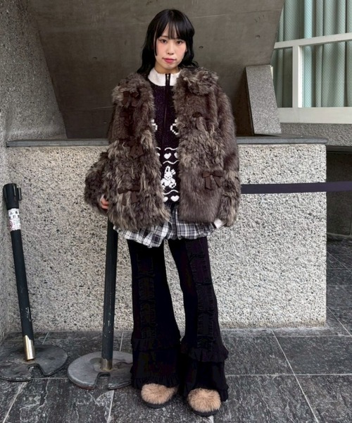 PATCH WORK FUR ジャケット/Candy Stripper PATCH WORK FUR ジャケット（ダウンジャケット/コート）｜Candy