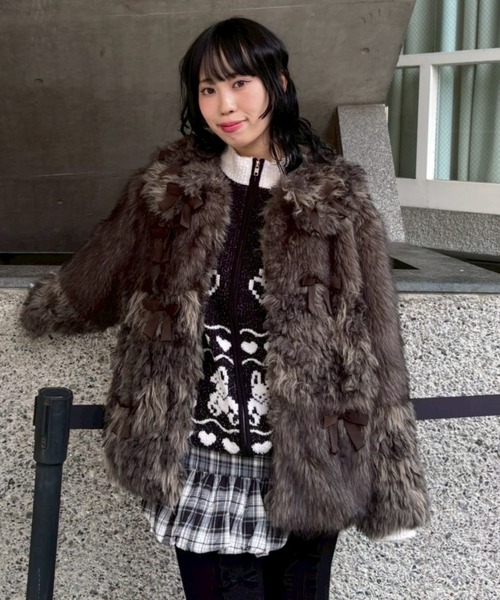 PATCH WORK FUR ジャケット（ダウンジャケット/コート）｜Candy