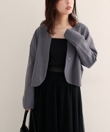 ＊期間限定お値下げ＊ peak ノーカラージャケット L グレー ノーカラージャケット（グレー/灰色系）ファッション通販 - ZOZOTOWN