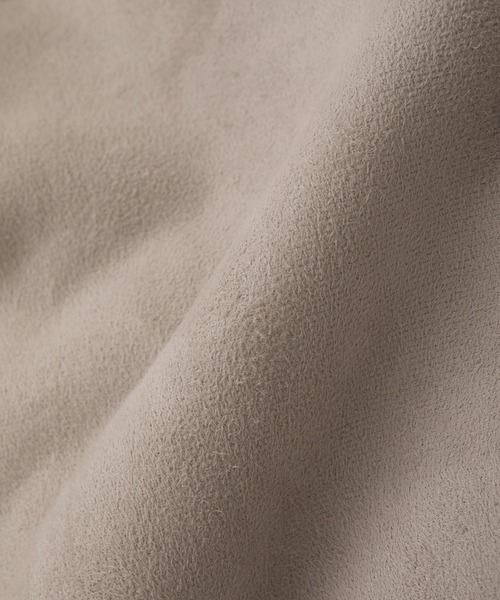 earth music&ecology（アースミュージックアンドエコロジー）の「【2WAY/2025AW】ノーカラーフェイクムートンコート（ムートンコート・レディース・カーキ/ピンクベージュ・FREE）」の14枚目の写真