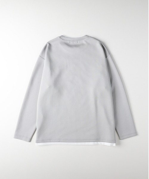 BACK NUMBER（バックナンバー）の「BACK NUMBER(バックナンバー)【メンズ】杢ダンボールフェイクレイヤードトップス（Tシャツ/カットソー・メンズ・ライトグレー/ダークグレー/ネイビー・L/XL/M）」の10枚目の写真