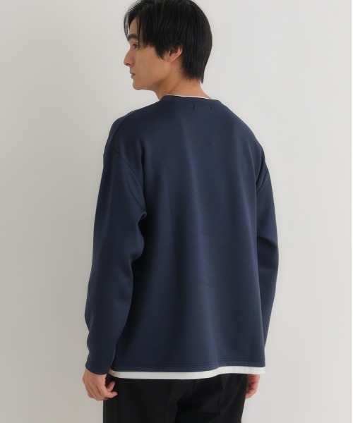 BACK NUMBER（バックナンバー）の「BACK NUMBER(バックナンバー)【メンズ】杢ダンボールフェイクレイヤードトップス（Tシャツ/カットソー・メンズ・ライトグレー/ダークグレー/ネイビー・L/XL/M）」の13枚目の写真