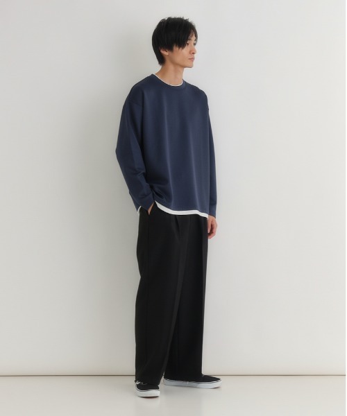BACK NUMBER（バックナンバー）の「BACK NUMBER(バックナンバー)【メンズ】杢ダンボールフェイクレイヤードトップス（Tシャツ/カットソー・メンズ・ライトグレー/ダークグレー/ネイビー・L/XL/M）」の15枚目の写真