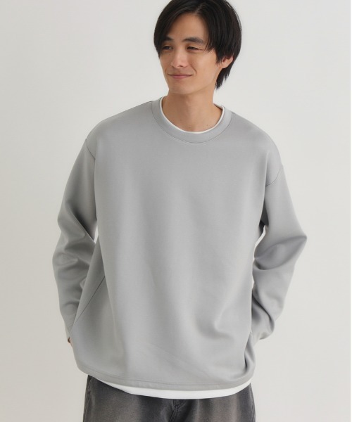 BACK NUMBER（バックナンバー）の「BACK NUMBER(バックナンバー)【メンズ】杢ダンボールフェイクレイヤードトップス（Tシャツ/カットソー・メンズ・ライトグレー/ダークグレー/ネイビー・L/XL/M）」の17枚目の写真