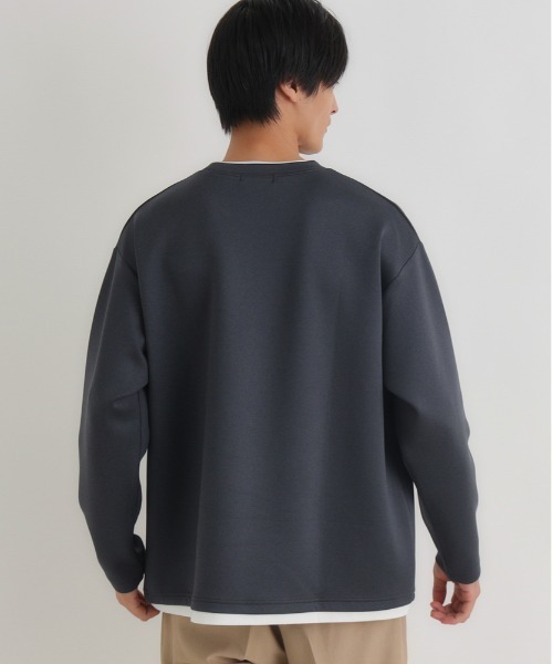 BACK NUMBER（バックナンバー）の「BACK NUMBER(バックナンバー)【メンズ】杢ダンボールフェイクレイヤードトップス（Tシャツ/カットソー・メンズ・ライトグレー/ダークグレー/ネイビー・L/XL/M）」の22枚目の写真