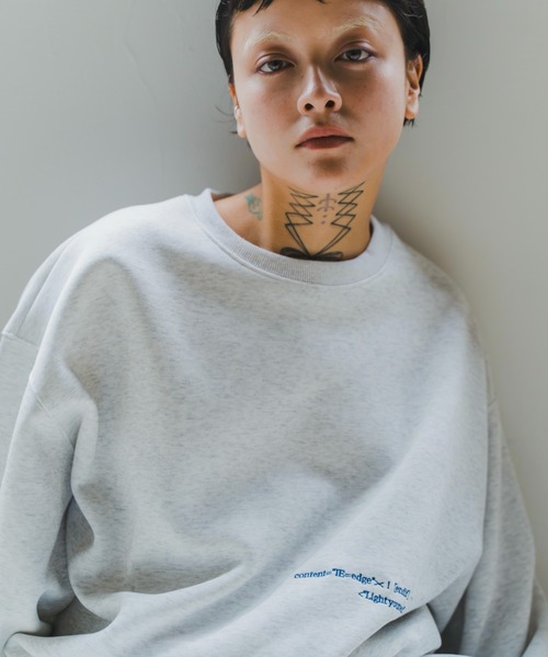 lit（リット）の「Embroidery Loose Sweat（スウェット・レディース・ライトグレー/ブラック/チャコールグレー・FREE）」の10枚目の写真