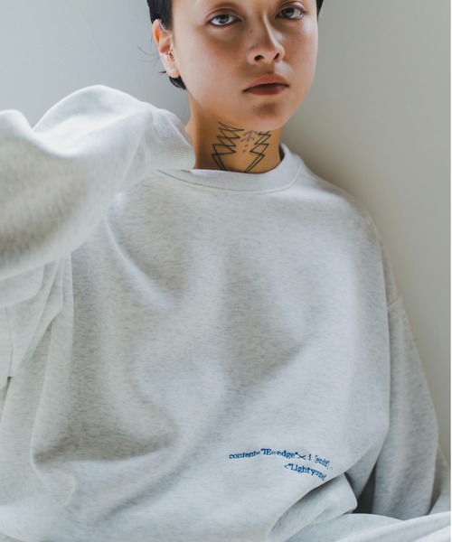 lit（リット）の「Embroidery Loose Sweat（スウェット・レディース・ライトグレー/ブラック/チャコールグレー・FREE）」の6枚目の写真