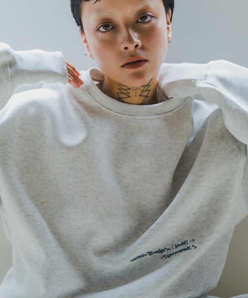 lit（リット）の「Embroidery Loose Sweat（スウェット・レディース・ライトグレー/ブラック/チャコールグレー・FREE）」の7枚目の写真