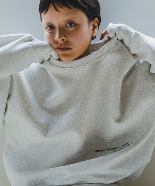 lit（リット）の「Embroidery Loose Sweat（スウェット・レディース・ライトグレー/ブラック/チャコールグレー・FREE）」の8枚目の写真