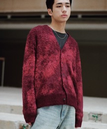 WYM LIDNM | MOHAIR BLEND JACQUARD SHAGGY CARDIGAN(カーディガン/ボレロ)