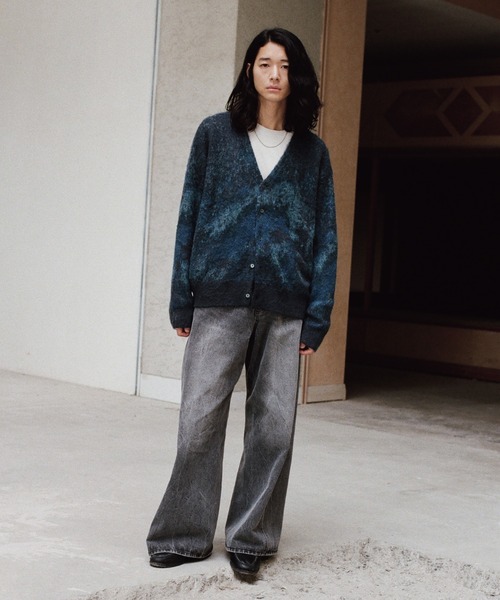 MOHAIR BLEND JACQUARD SHAGGY CARDIGAN（カーディガン/ボレロ）｜WYM