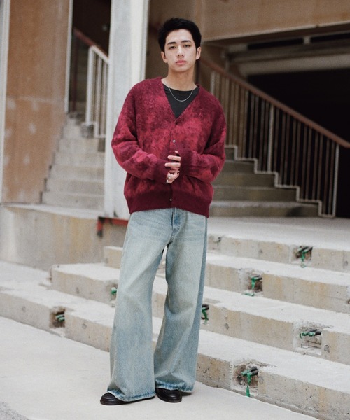 WYM LIDNM(ウィム バイ リドム)の「MOHAIR BLEND JACQUARD SHAGGY CARDIGAN(カーディガン/ボレロ・メンズ・ブラウン系/レッド系/ダークブルー/チャコール・M/S/L)」の15枚目の写真