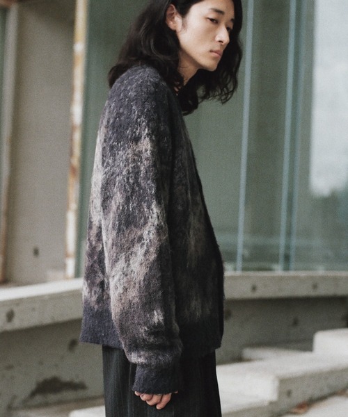 WYM LIDNM(ウィム バイ リドム)の「MOHAIR BLEND JACQUARD SHAGGY CARDIGAN(カーディガン/ボレロ・メンズ・ブラウン系/レッド系/ダークブルー/チャコール・M/S/L)」の16枚目の写真