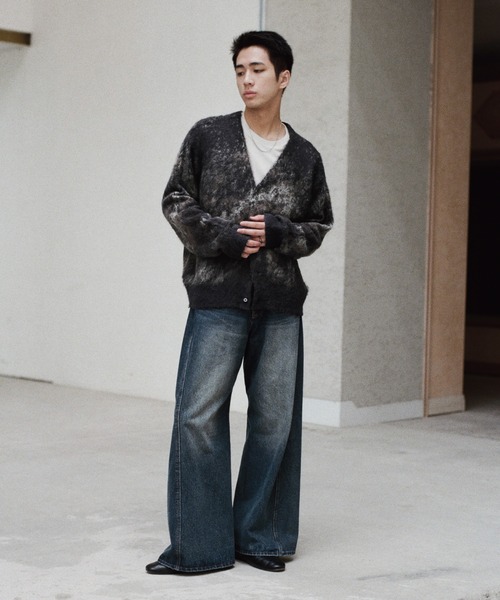 WYM LIDNM(ウィム バイ リドム)の「MOHAIR BLEND JACQUARD SHAGGY CARDIGAN(カーディガン/ボレロ・メンズ・ブラウン系/レッド系/ダークブルー/チャコール・M/S/L)」の18枚目の写真