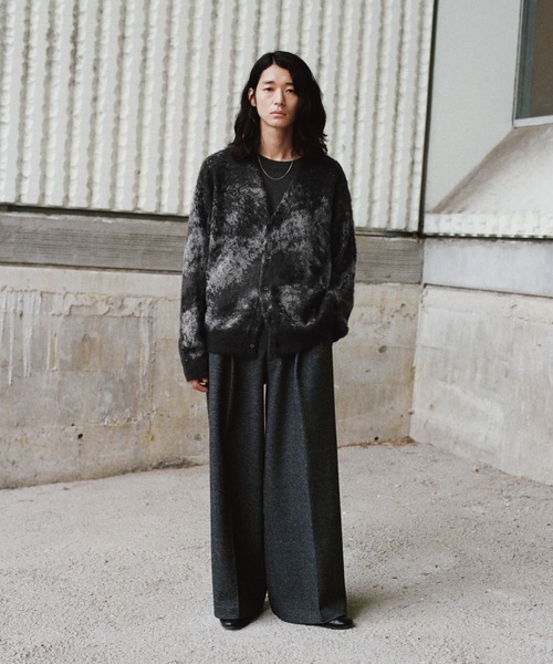 WYM LIDNM(ウィム バイ リドム)の「MOHAIR BLEND JACQUARD SHAGGY CARDIGAN(カーディガン/ボレロ・メンズ・ブラウン系/レッド系/ダークブルー/チャコール・M/S/L)」の22枚目の写真