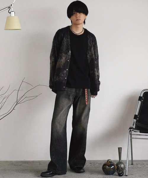 MOHAIR BLEND JACQUARD SHAGGY CARDIGAN（カーディガン/ボレロ）｜WYM