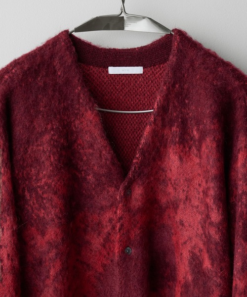 MOHAIR BLEND JACQUARD SHAGGY CARDIGAN（カーディガン/ボレロ）｜WYM