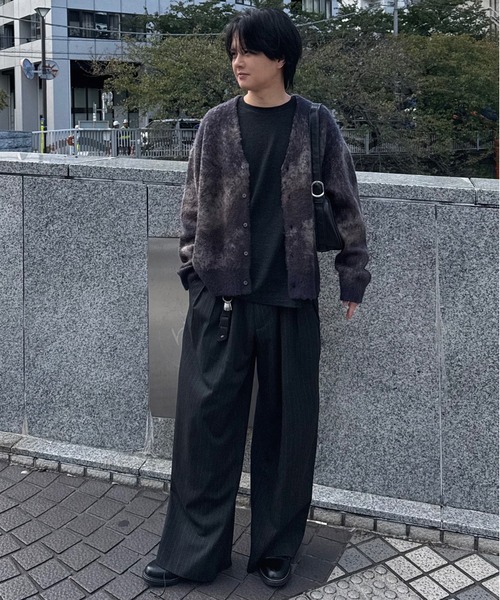 WYM LIDNM(ウィム バイ リドム)の「MOHAIR BLEND JACQUARD SHAGGY CARDIGAN(カーディガン/ボレロ・メンズ・ブラウン系/レッド系/ダークブルー/チャコール・M/S/L)」の5枚目の写真