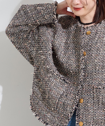 新品タグ付き♪ジャーナルスタンダードレサージュ【23SS】ノーカラージャケット journal standard L'essage（ジャーナルスタンダードレサージュ