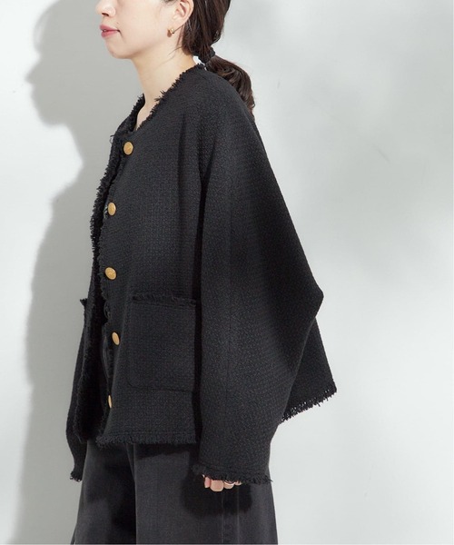 追加3》GIOLICATWEED ドルマンジャケット（ノーカラージャケット
