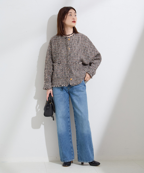 追加3》GIOLICATWEED ドルマンジャケット（ノーカラージャケット