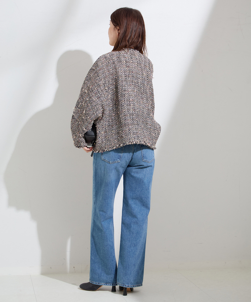 ジャーナルスタンダードレサージュ GIOLICATWEED ドルマンジャケット 追加2》GIOLICATWEED ドルマンジャケット（ノーカラージャケット