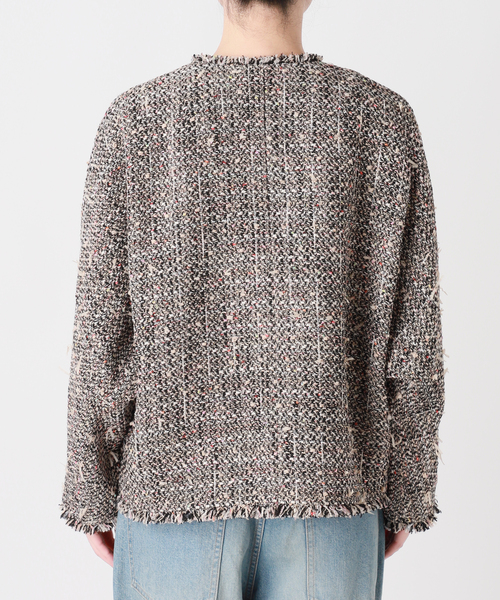 追加3》GIOLICATWEED ドルマンジャケット（ノーカラージャケット