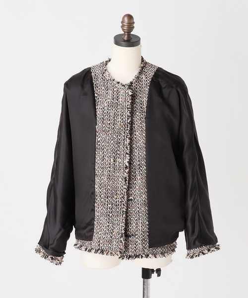 追加3》GIOLICATWEED ドルマンジャケット（ノーカラージャケット