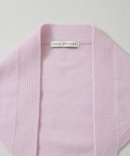 NANO universe（ナノユニバース）の「AQUAウールカシミヤトライアングルストール（ストール/ショール・レディース・グレー/オフホワイト/ブラウン/ピンク・FREE）」の7枚目の写真