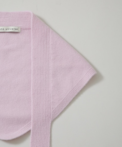 NANO universe（ナノユニバース）の「AQUAウールカシミヤトライアングルストール（ストール/ショール・レディース・グレー/オフホワイト/ブラウン/ピンク・FREE）」の5枚目の写真