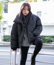 GORGE（ゴージ）の「《ダイヤキルト×ビッグカラー》レディース 中綿ブルゾン 裾ドローコード付き 冬アウター（ブルゾン）」