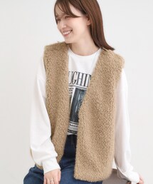 DRESKIP | ふわふわファーベスト(ベスト)