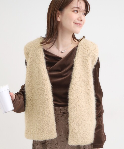 セール】ふわふわファーベスト（ベスト）｜DRESKIP（ドレスキップ）の