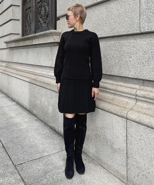 着痩せケーブルスカート（スカート）｜JENNE（ジェンヌ）の