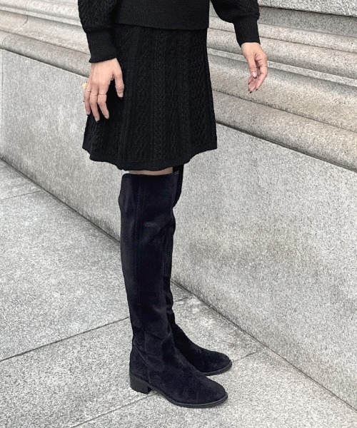 JENNE(ジェンヌ)の「着痩せケーブルスカート(スカート・レディース・レッド/ブラック/アイボリー・SMALL/MEDIUM/LARGE)」の13枚目の写真