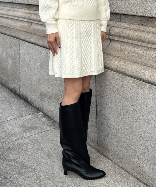 JENNE(ジェンヌ)の「着痩せケーブルスカート(スカート・レディース・レッド/ブラック/アイボリー・SMALL/MEDIUM/LARGE)」の19枚目の写真