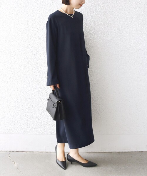 troisiemeCHACO(トロワズィエムチャコ)の「【SHIPS別注】troisiemeCHACO:〈手洗い可能〉フリル レース ワンピース(セレモニー対応可)(ワンピース・レディース・ベージュ/ネイビー・ONE SIZE)」の17枚目の写真