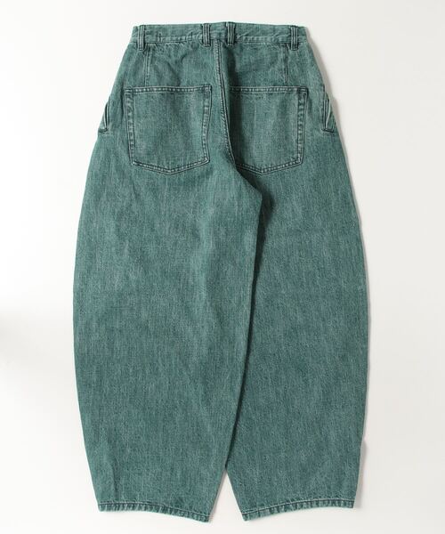 VOAAOV（ヴォアーブ）の「【VOAAOV】 RANDOM CRUNCH DENIM Wide Tapered Pants - used（デニムパンツ・メンズ・グリーン・2/1/0）」の6枚目の写真