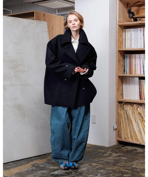 VOAAOV（ヴォアーブ）の「【VOAAOV】 RANDOM CRUNCH DENIM Wide Tapered Pants - used（デニムパンツ・メンズ・グリーン・2/1/0）」の5枚目の写真