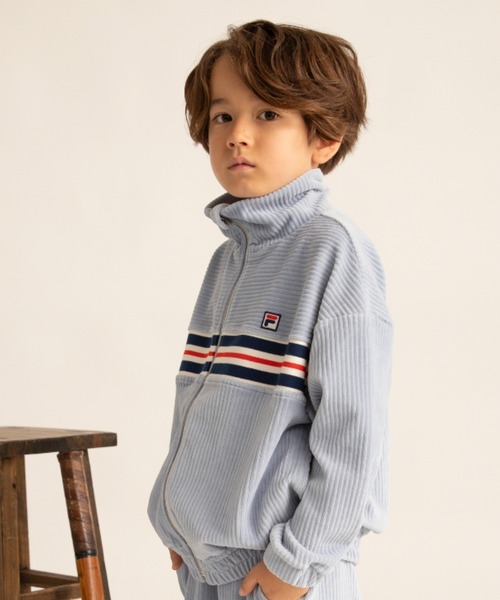 FILA(フィラ)の「【FILA/フィラ別注】ニットコールジャケット(その他アウター・キッズ・ベージュ/ブルー・100/130/150/140/110/120)」の2枚目の写真